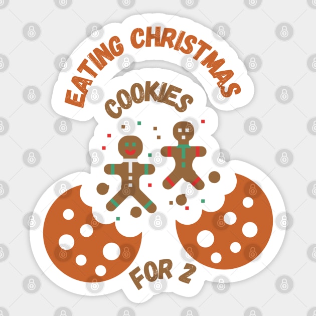 Eating  Christmas Cookies For Two Sticker by Pris25